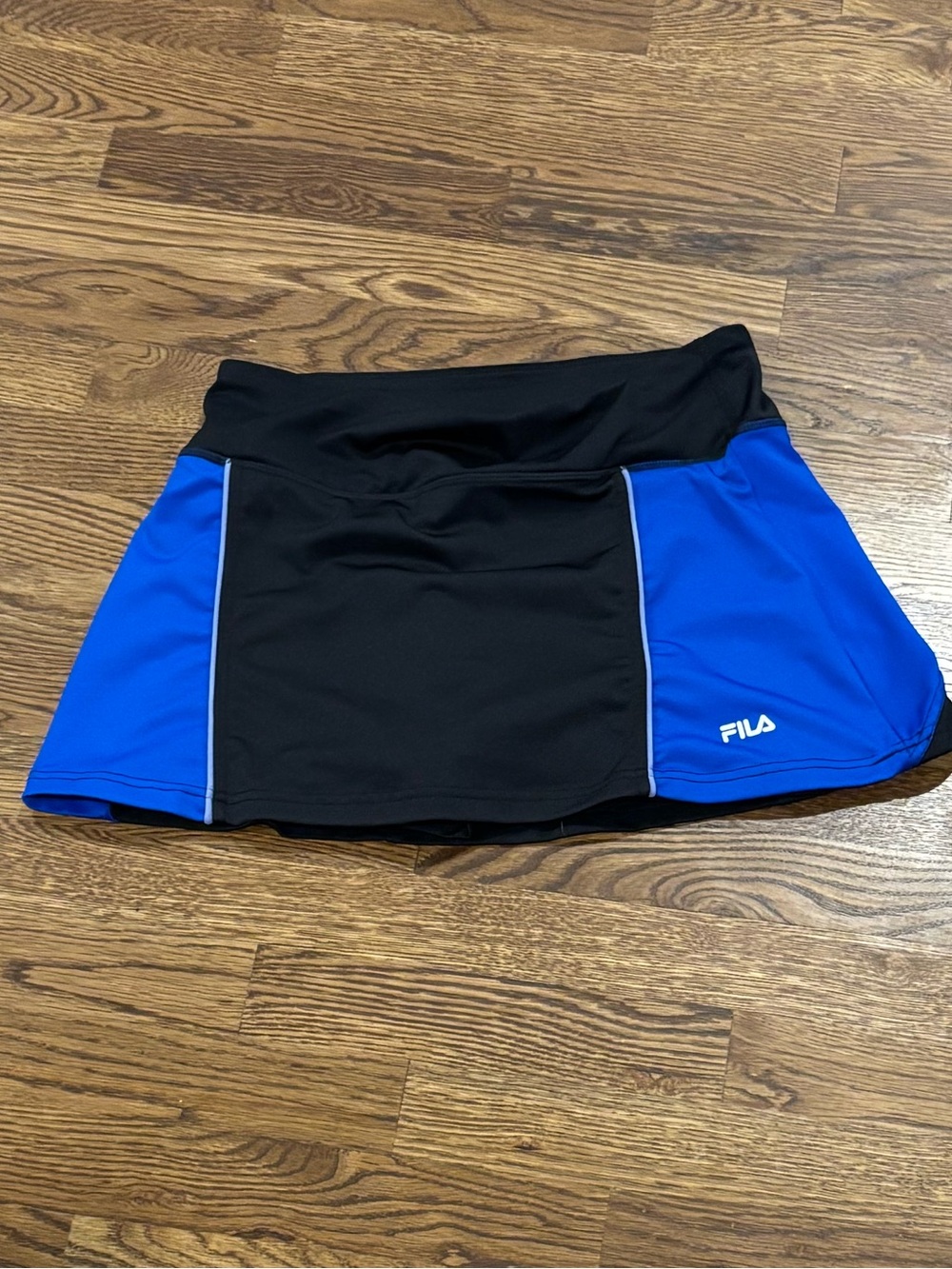 Fila Black and Royal Blue Athletic Skort with Side Panels